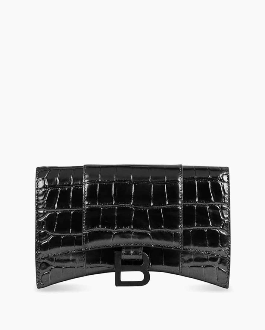 Balenciaga Sleek Croc-Embossed Crossbody - Image 3
