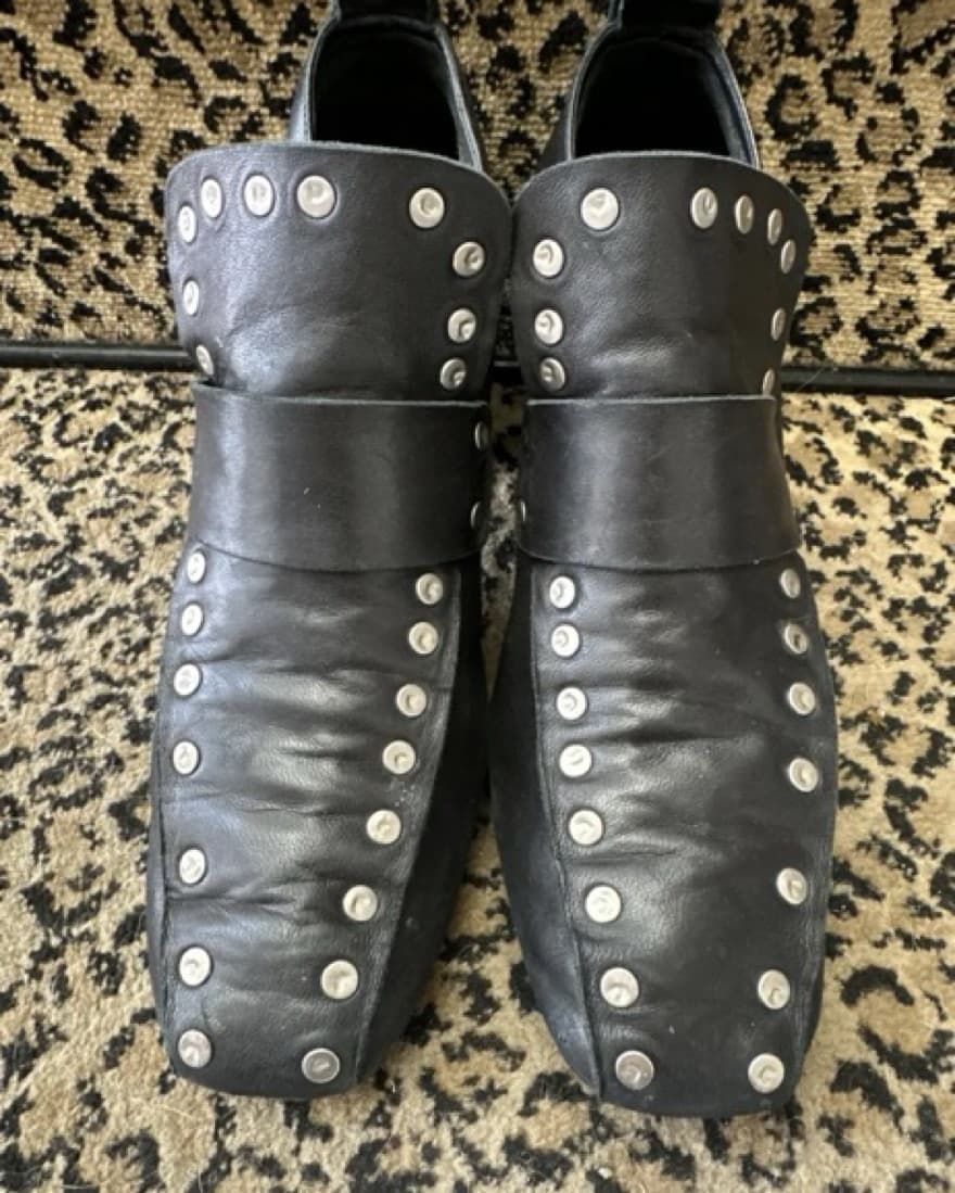Celine Studded Loafer Boots - Image 6