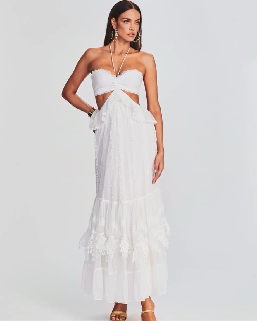 Rococo Sand White Dress - Image 1