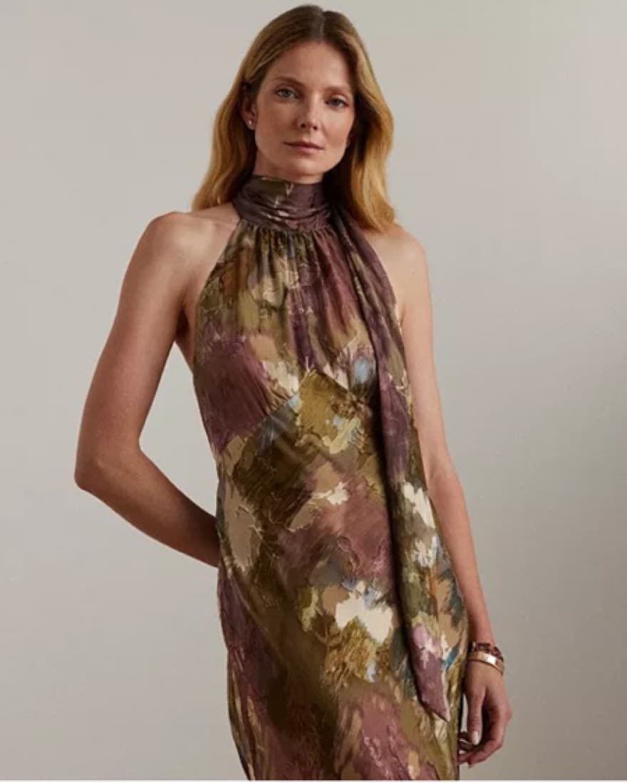 Ralph Lauren Scarf Halter Dress - Image 2