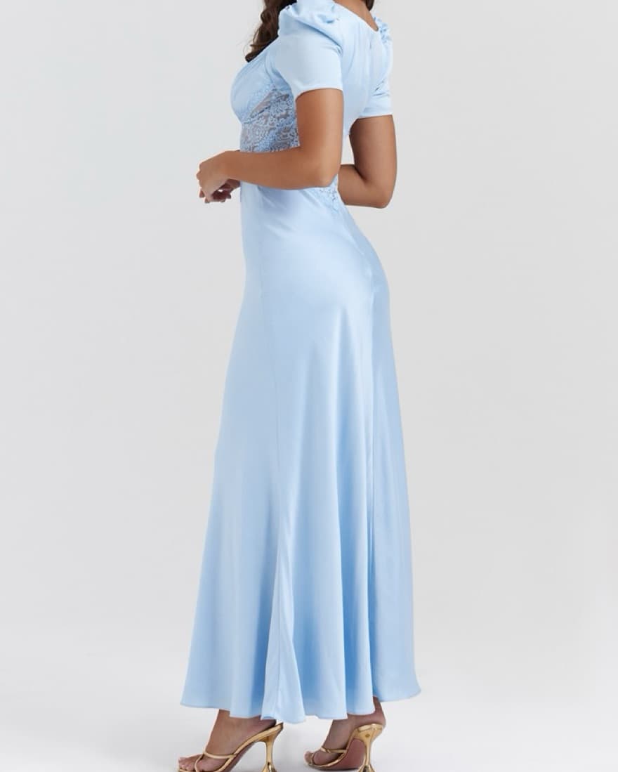 House of CB Rafaela Blue Dress - Image 3