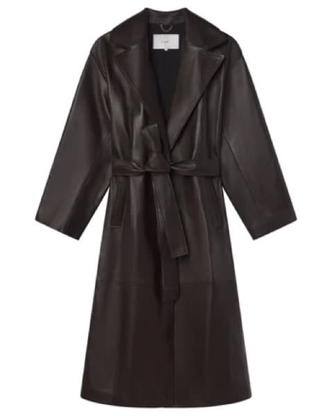 ALC Leather Belted Trench Coat - Image 3