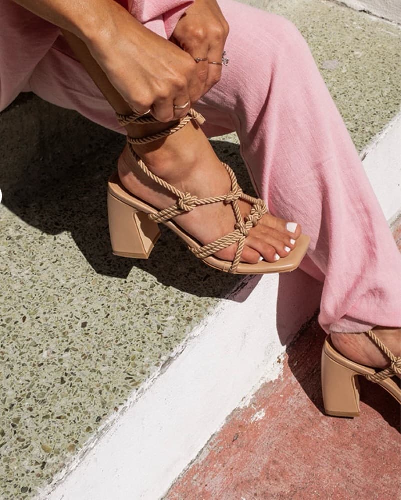 SOLD OUT Covet LOLA Nude Heels - Image 2