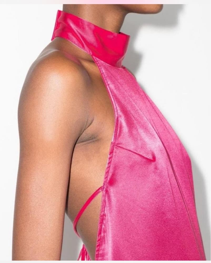 Reformation Halterneck Backless Dress - Image 4