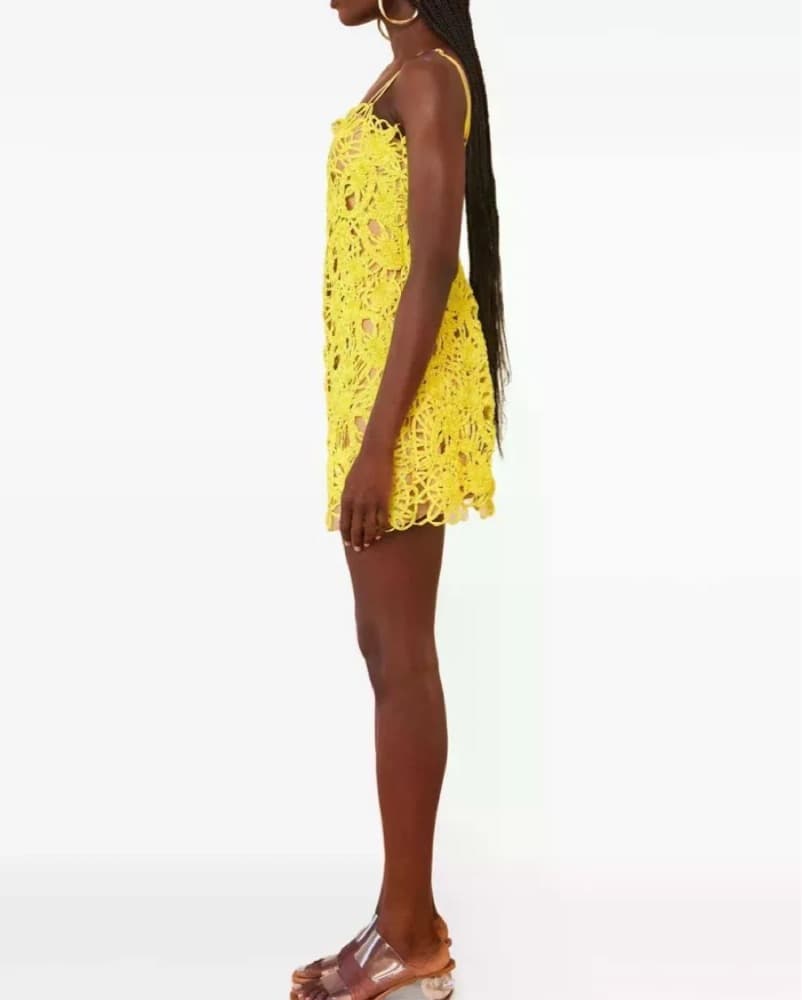 Cult Gaia Shaunez Crochet Mini Dress - Image 4