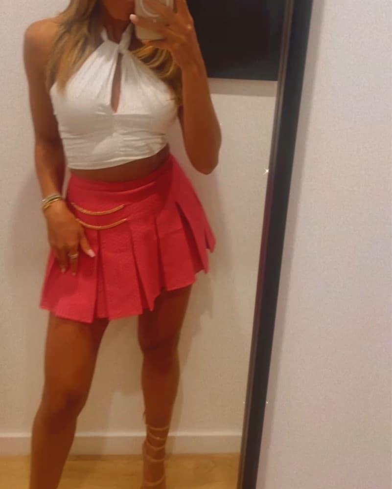 Pink Chain Mini Skirt - Image 4