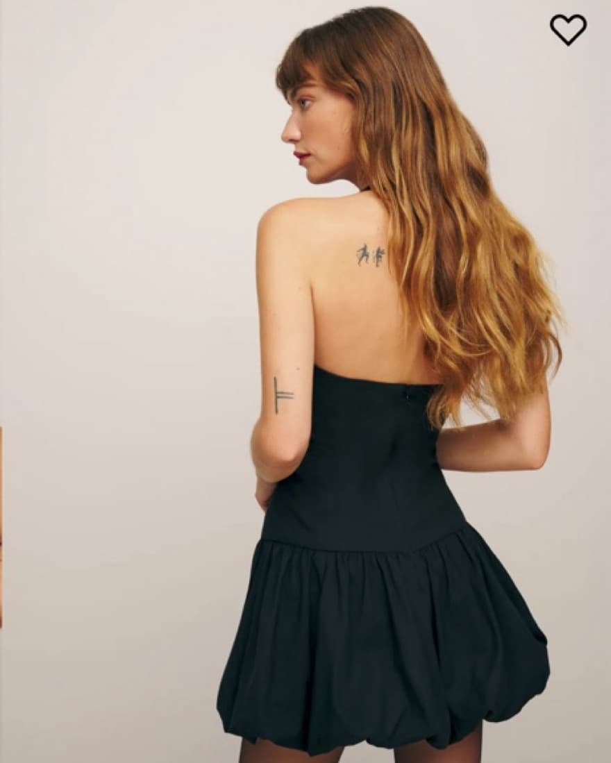 Reformation Babette Dress in Black | 4 - Image 3