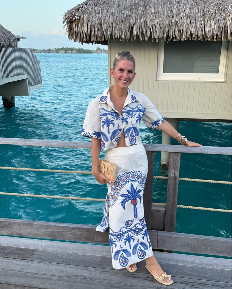 Vibrant Tropical-Inspired Maxi Skirt Set - Image 4