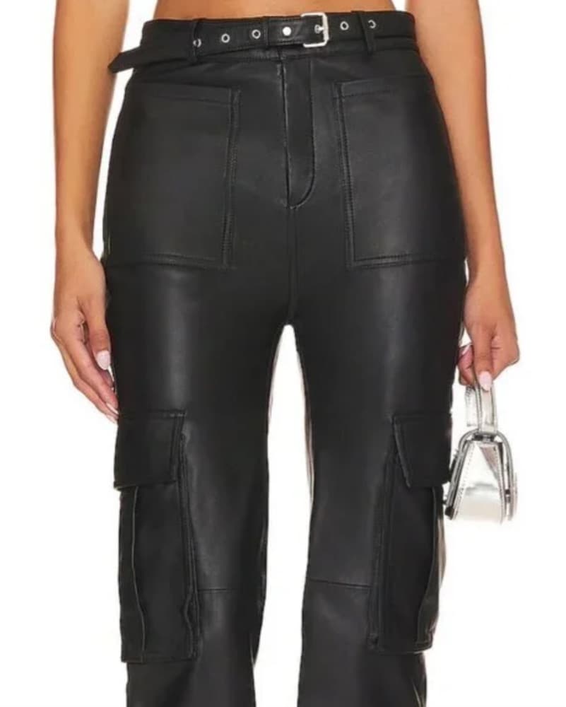 Camila Coelho Genuine Leather Trousers - Image 2