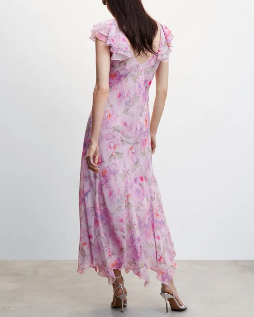 Pink/ Purple Floral Dress - Image 2