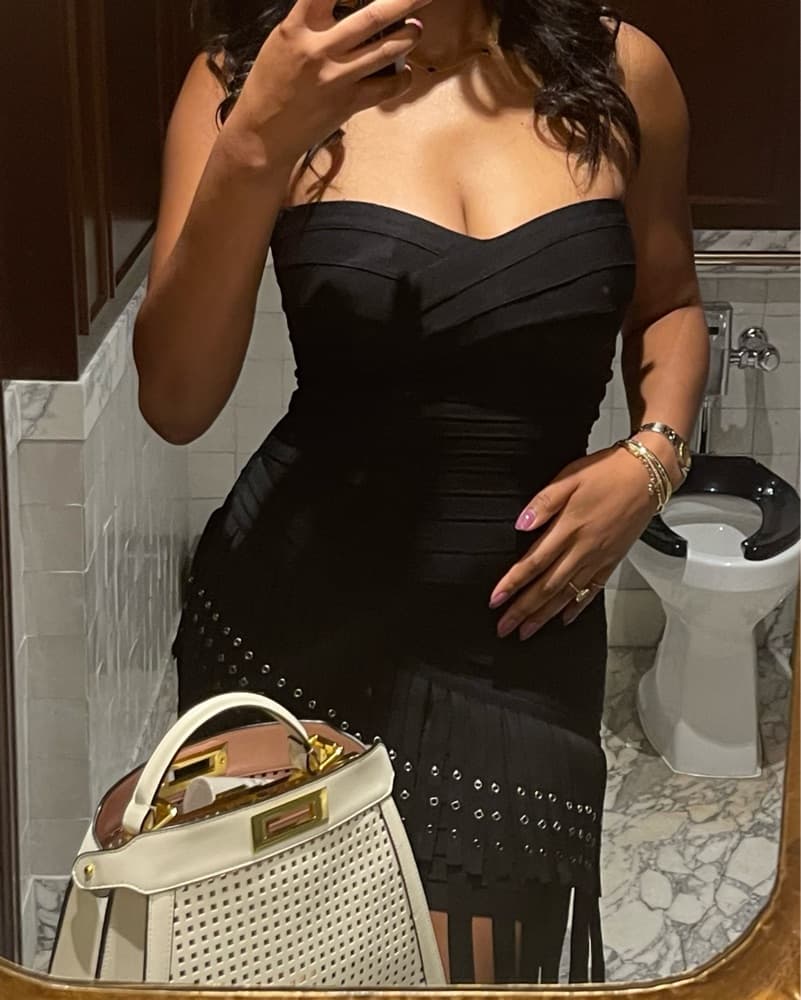 Sexy Studded Black Dress - Image 4