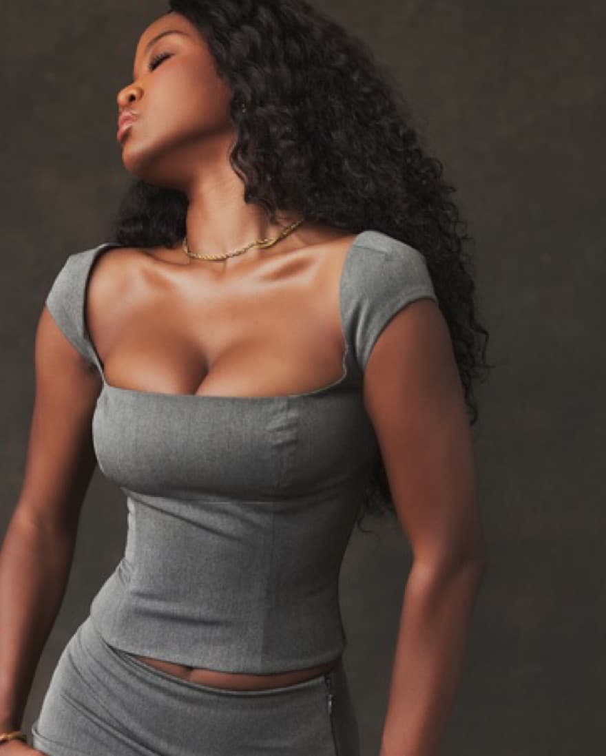 House Of CB Rowena Top In Grey - Image 1