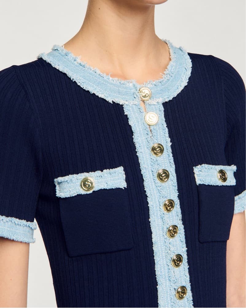 Sandro Navy Blue Maxi Dress - Image 2