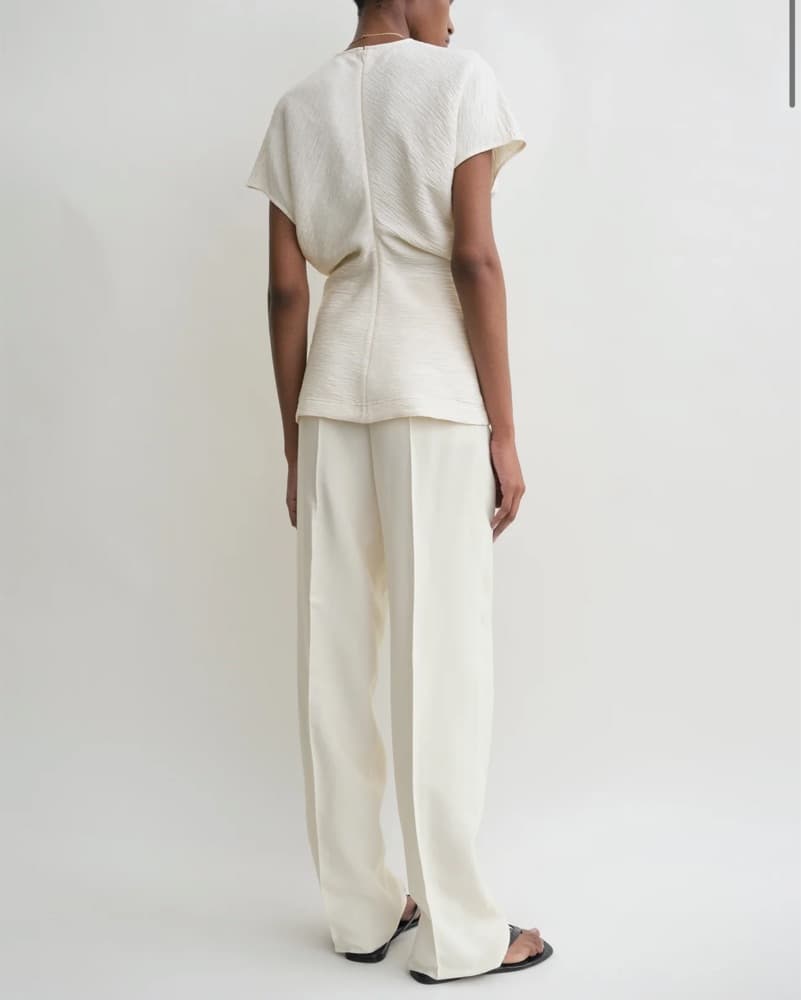 TOTEME Slouch Waist Silk Top - Image 4