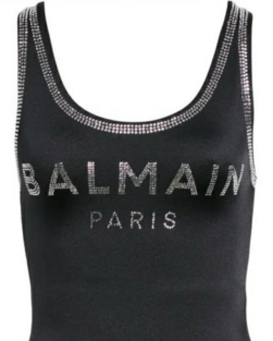 Balmain Crystal Embellished Logo One-Pie - Image 2
