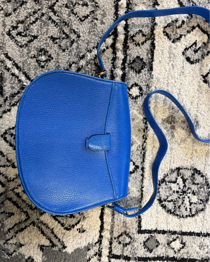 Royal Blue Cartier Saddle Bag - Image 3