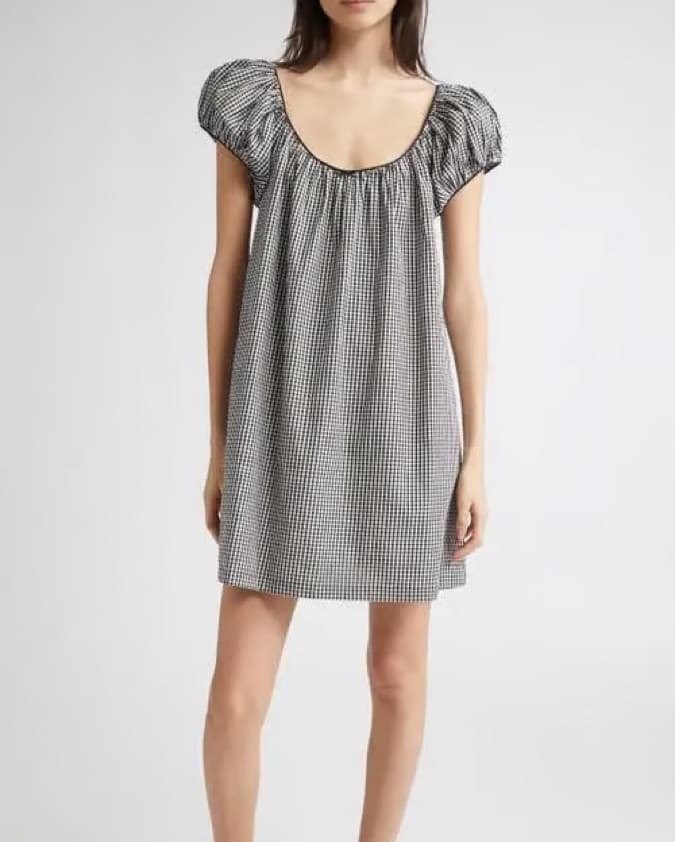 Doen Julia Gingham Cotton Shirt Dress - Image 1