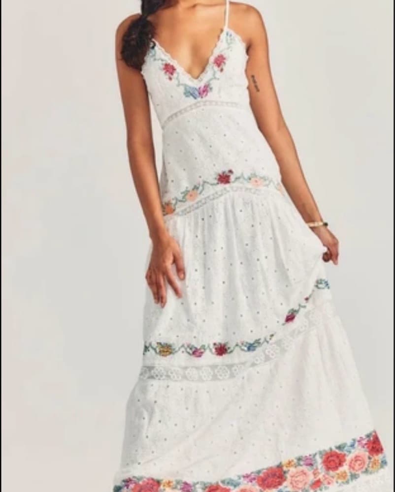 floral embroidered Love Shack Fancy dres - Image 2