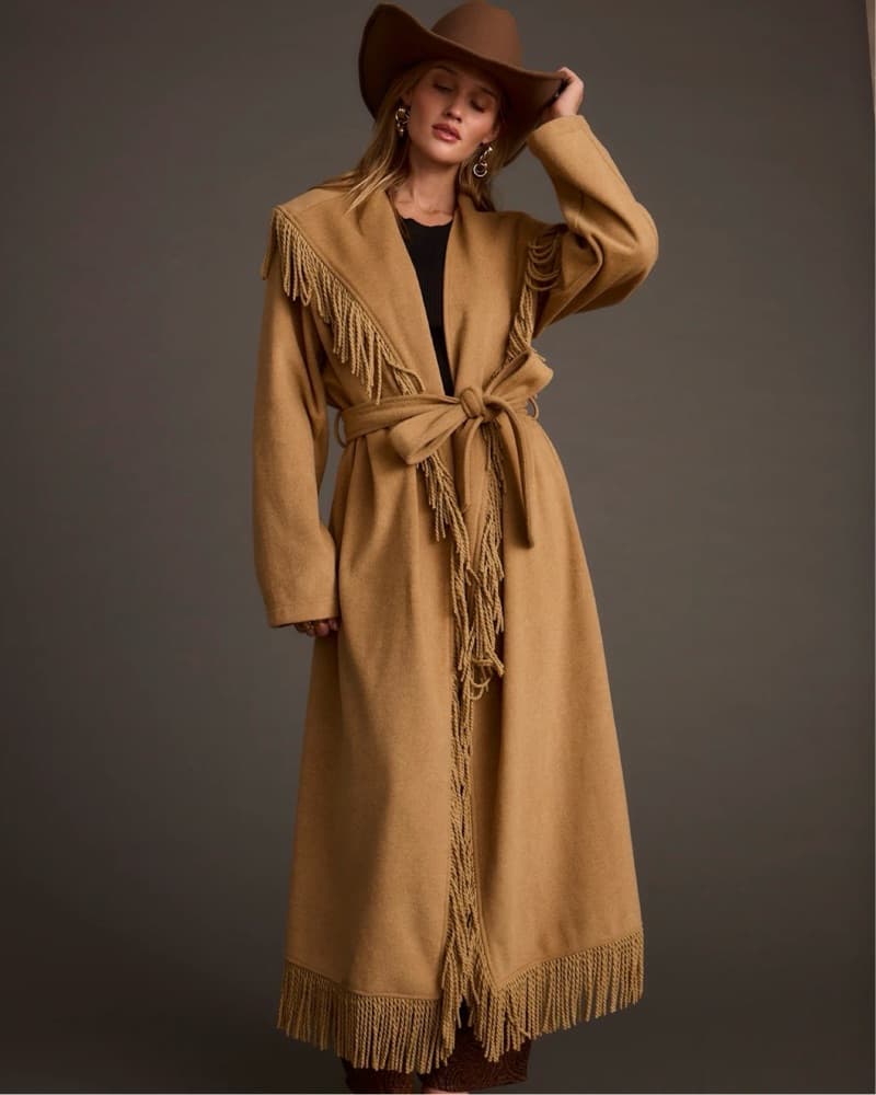 Montrose Camel Fringe Coat - Image 2