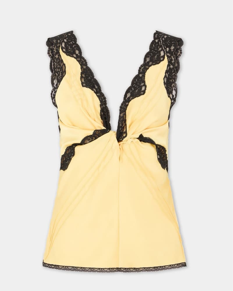 Paco Rabanne Yellow Lace Tank - Image 4