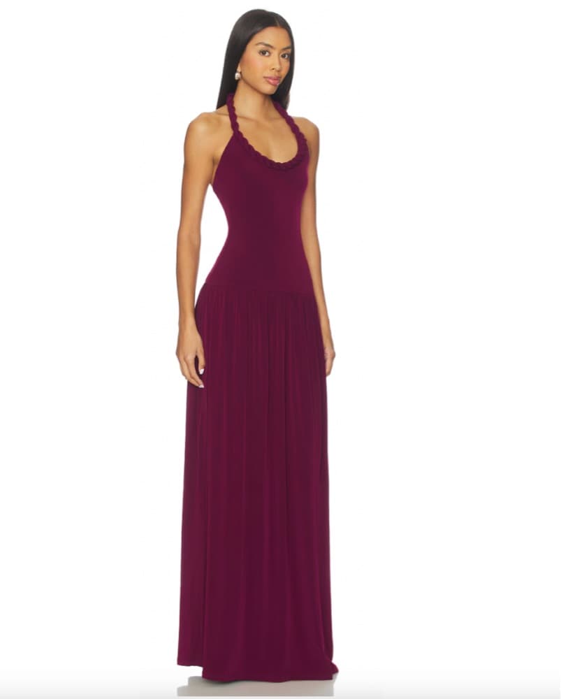 Lovers & Friends Megan Gown in Wine - Image 2