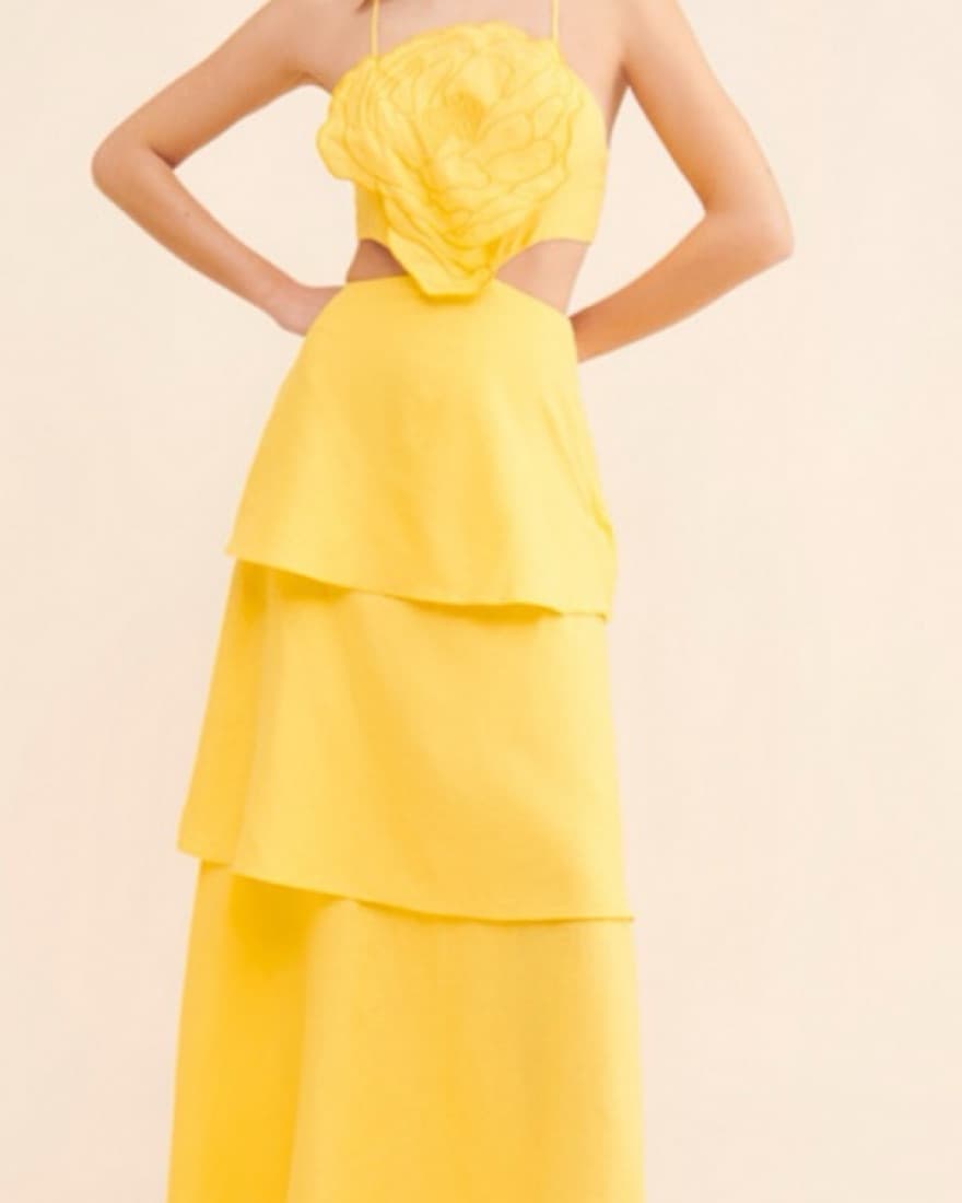 Farm Rio 3D Floral Tiered Dress  - Image 1