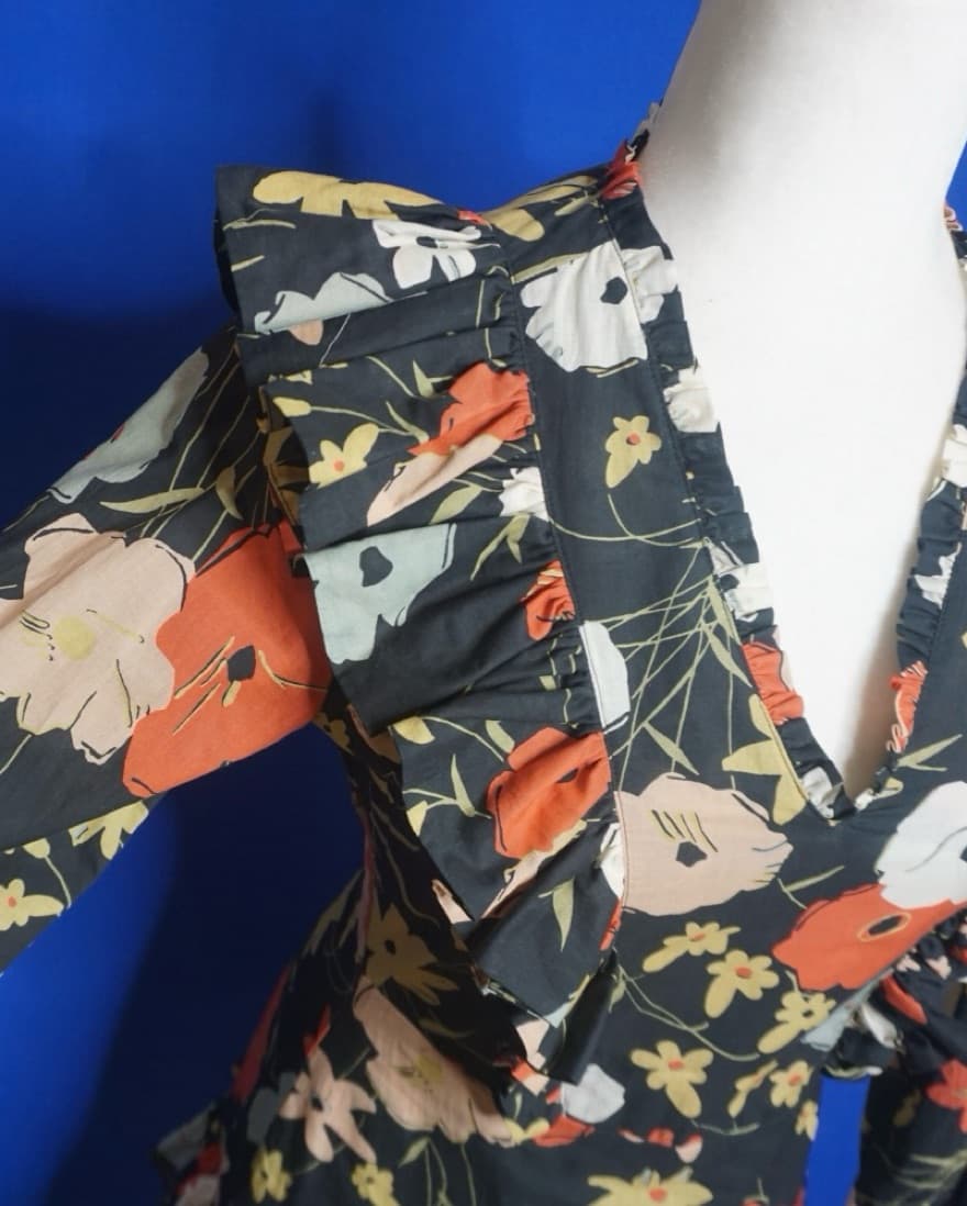 Warm Briana Floral Ruffle Mini Dress (0) - Image 6