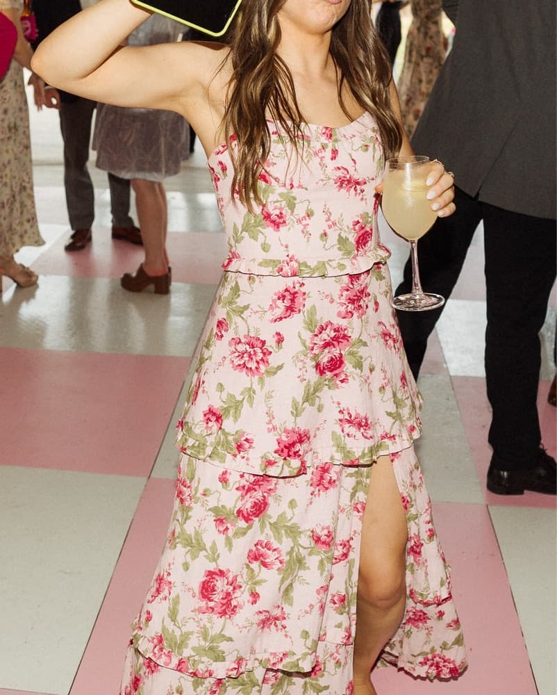 Romantic Floral Print Maxi Dress - Image 3