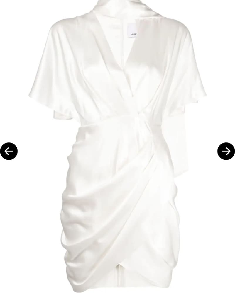Acler $470 White Satin Giles Mini Dress  - Image 2