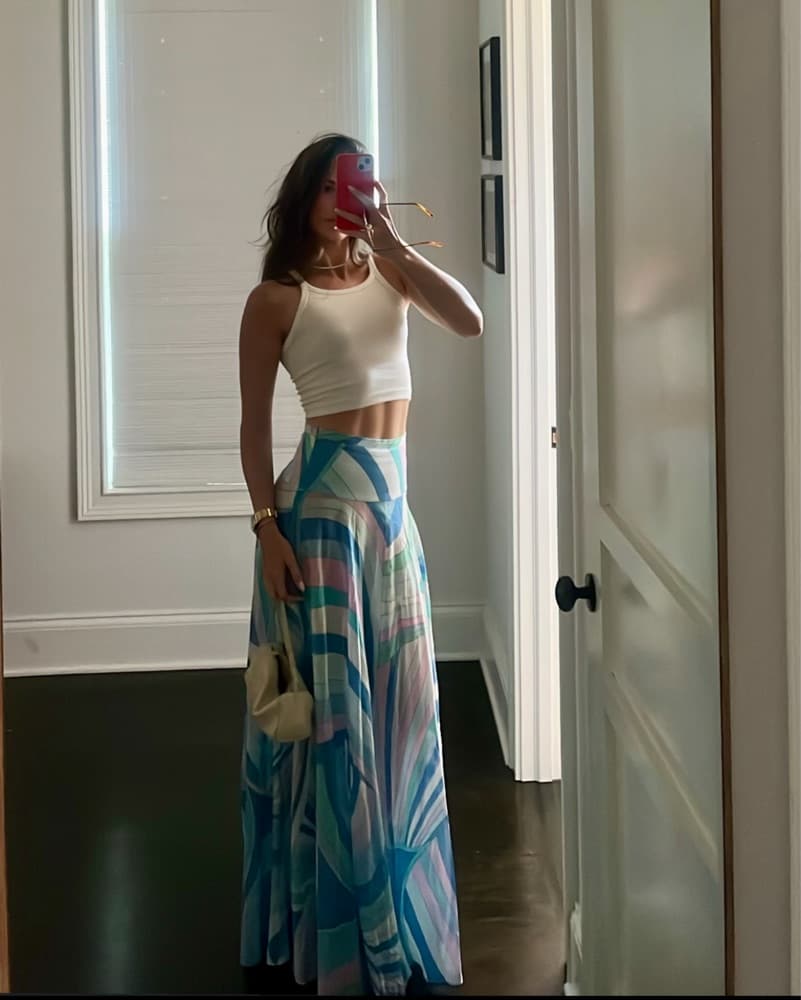 Pucci Blue Iride Maxi Skirt  - Image 4