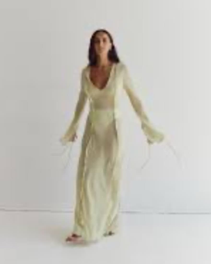 Sheer Green Dress - Image 3