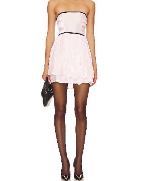 Elegant Strapless Chiffon Dress - Image 1