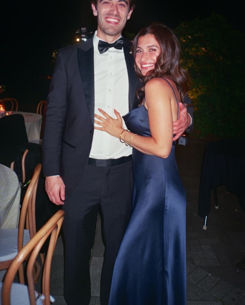 Navy Satin Gown - Image 4
