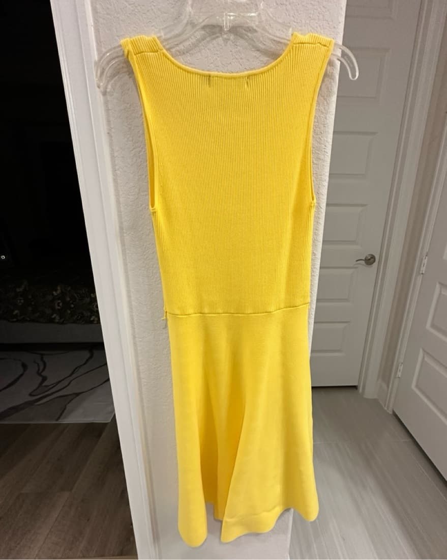 Knitted Rib Skater Mini Dress - Image 1