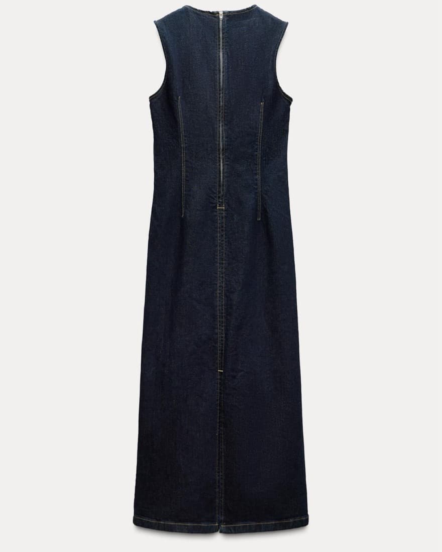 Denim Midi Dress - Image 4