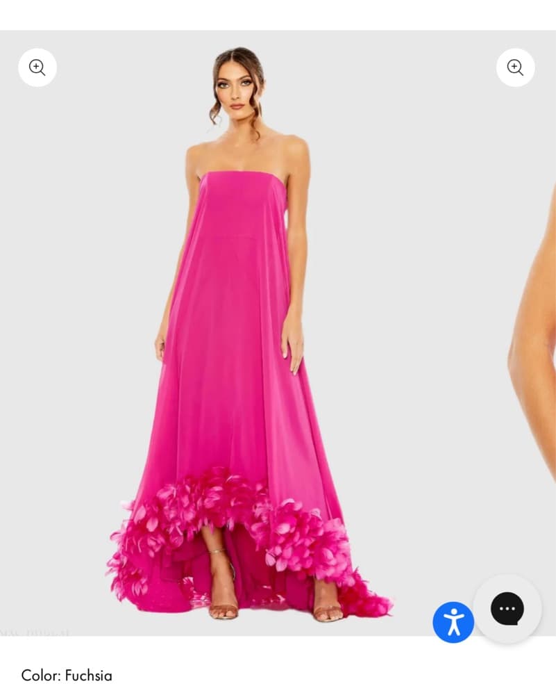 Mac Duggal Pink Strapless Flare Hem Gown - Image 1