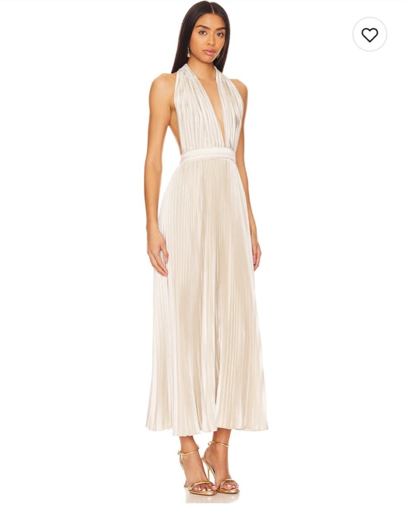 Elegant Pleated Maxi Dress - Image 3