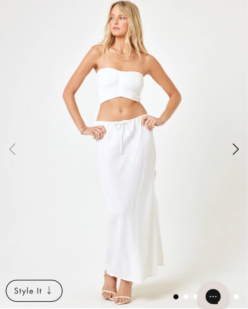 White Maxi Skirt  - Image 2