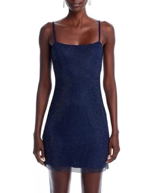 AQUA Crystal Embellished Mini - Navy - Image 2