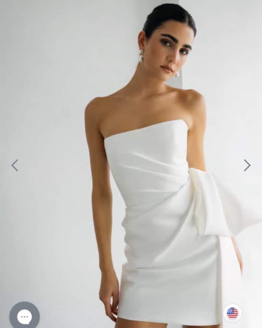 Strapless White Dress - Image 2