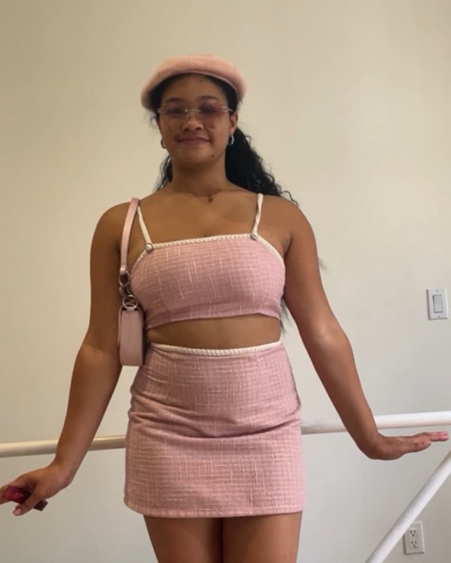 Tweed Pink Two Piece - Image 1