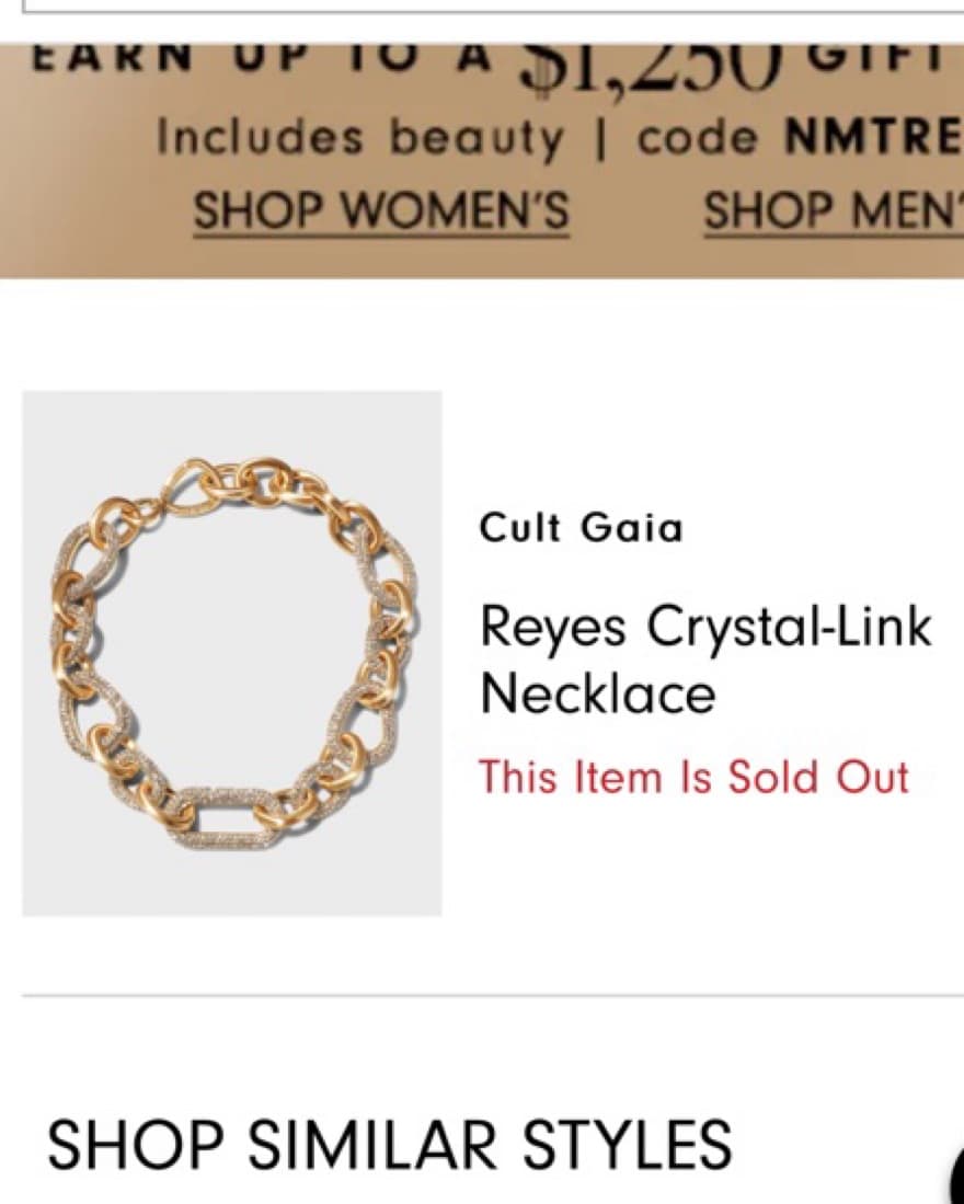 Cult Gaia Reyes Crystal-Link Necklace - Image 2