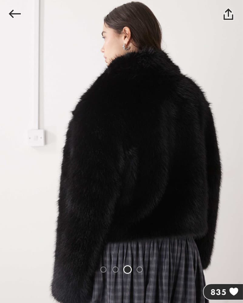 Black Fur Coat  - Image 3