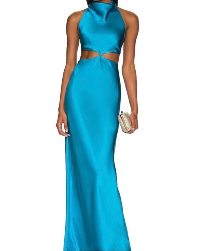Amanda Uprichard Kaye Dress In Blue  - Image 1