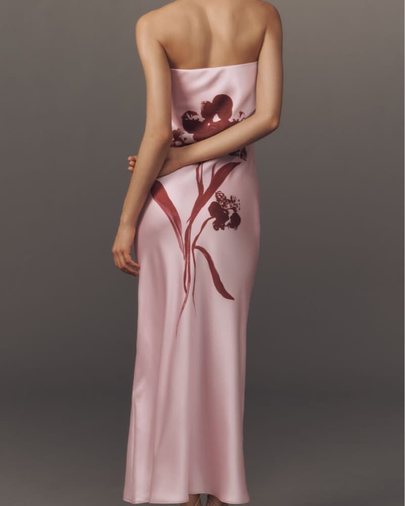 Anthropologie Pink Fleur Dress - Image 2