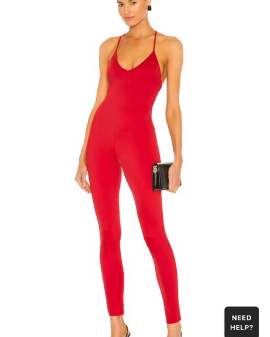 Norma Kamali Red Drop Back Jumpsuit - Image 3