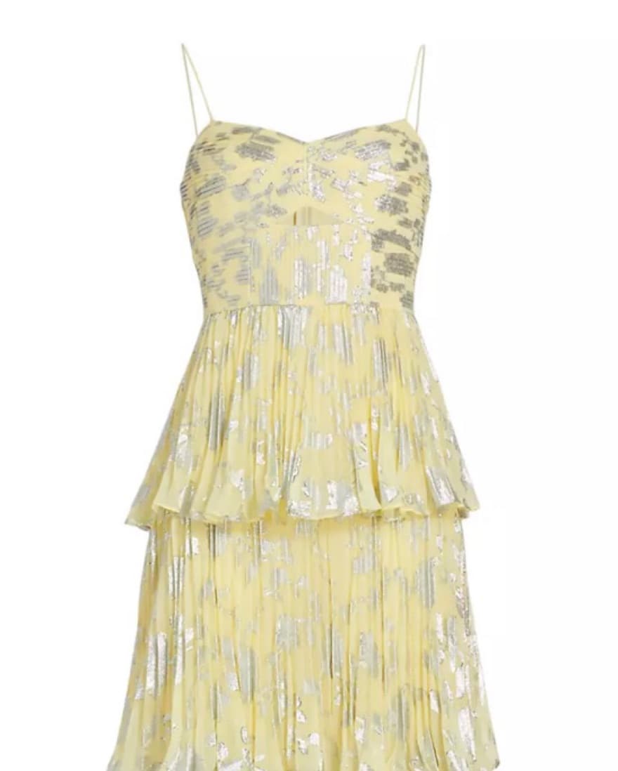 Self-Portrait Metallic Jacquard Dress - Image 2