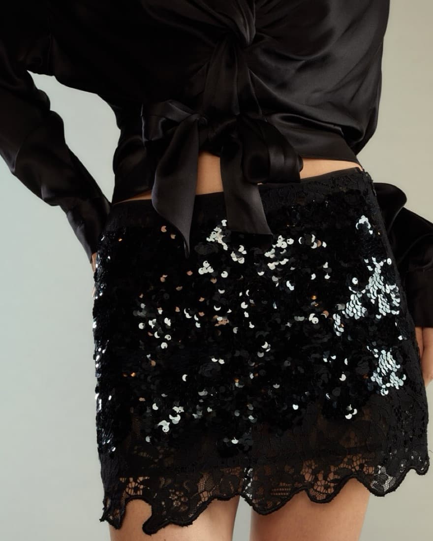 Sequin Mini Skirt - Image 2