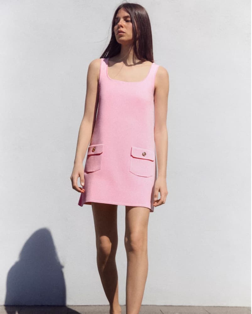 Pink Old Money Knit Mini Dress - Image 2