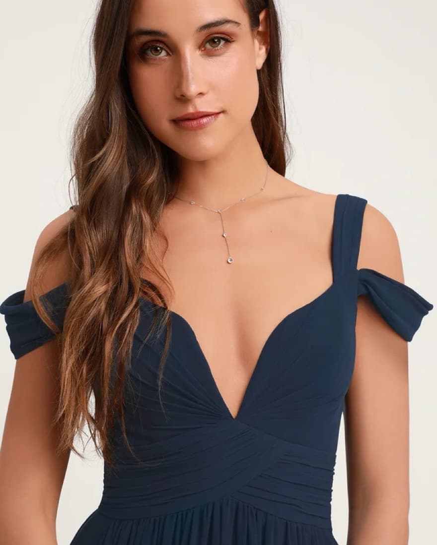 Lulus Navy Blue Maxi Dress - Image 3